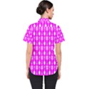 Purple Spatula Spoon Pattern Women s Short Sleeve Shirt View2