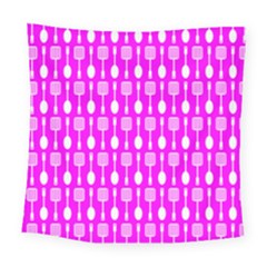 Purple Spatula Spoon Pattern Square Tapestry (Large)