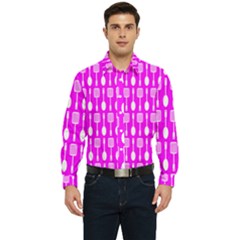 Purple Spatula Spoon Pattern Men s Long Sleeve  Shirt