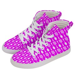 Purple Spatula Spoon Pattern Women s Hi-Top Skate Sneakers