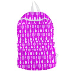 Purple Spatula Spoon Pattern Foldable Lightweight Backpack