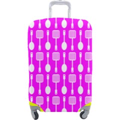 Purple Spatula Spoon Pattern Luggage Cover (Large)