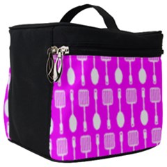 Purple Spatula Spoon Pattern Make Up Travel Bag (Big)