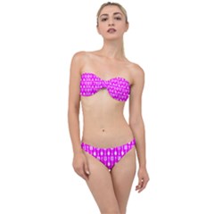 Purple Spatula Spoon Pattern Classic Bandeau Bikini Set