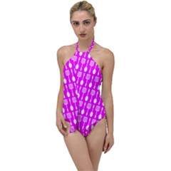 Purple Spatula Spoon Pattern Go with the Flow One Piece Swimsuit