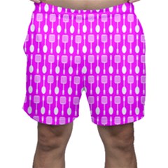 Purple Spatula Spoon Pattern Men s Shorts