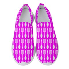 Purple Spatula Spoon Pattern Women s Slip On Sneakers