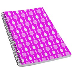 Purple Spatula Spoon Pattern 5.5  x 8.5  Notebook