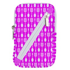 Purple Spatula Spoon Pattern Belt Pouch Bag (Small)