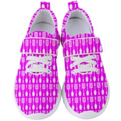 Purple Spatula Spoon Pattern Women s Velcro Strap Shoes