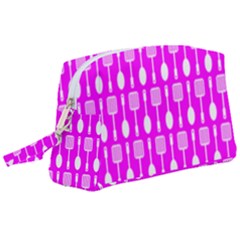 Purple Spatula Spoon Pattern Wristlet Pouch Bag (Large)