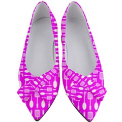 Purple Spatula Spoon Pattern Women s Bow Heels