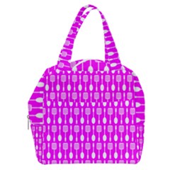 Purple Spatula Spoon Pattern Boxy Hand Bag