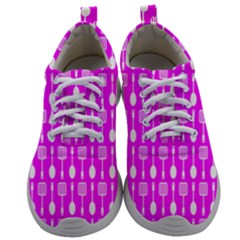 Purple Spatula Spoon Pattern Mens Athletic Shoes