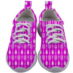 Purple Spatula Spoon Pattern Kids Athletic Shoes