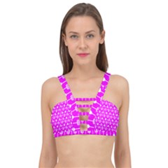 Purple Spatula Spoon Pattern Cage Up Bikini Top