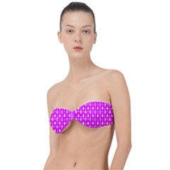 Purple Spatula Spoon Pattern Classic Bandeau Bikini Top 