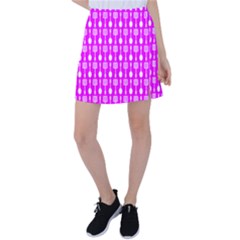 Purple Spatula Spoon Pattern Tennis Skirt
