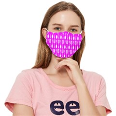 Purple Spatula Spoon Pattern Fitted Cloth Face Mask (Adult)