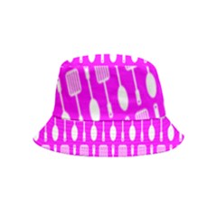 Purple Spatula Spoon Pattern Inside Out Bucket Hat (Kids)