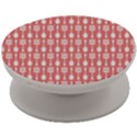 Coral And White Kitchen Utensils Pattern Pop socket (White) View1
