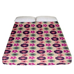 Cute Floral Pattern Fitted Sheet (king Size) by GardenOfOphir