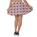 Cute Floral Pattern Velvet Skater Skirt View2