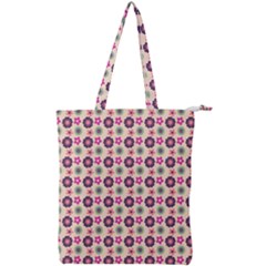 Cute Floral Pattern Double Zip Up Tote Bag by GardenOfOphir
