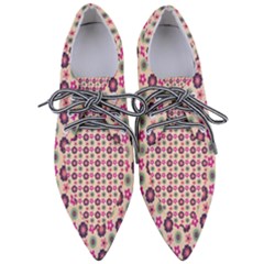 Cute Floral Pattern Pointed Oxford Shoes by GardenOfOphir