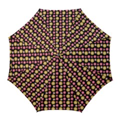Cute Floral Pattern Golf Umbrellas by GardenOfOphir