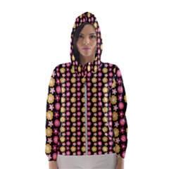 Cute Floral Pattern Women s Hooded Windbreaker by GardenOfOphir