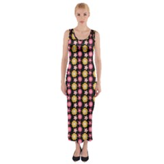 Cute Floral Pattern Fitted Maxi Dress by GardenOfOphir