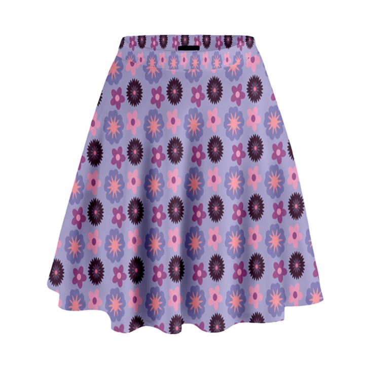 Cute Floral Pattern High Waist Skirt