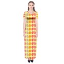 Colorful Leaf Pattern Short Sleeve Maxi Dress View1