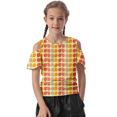 Colorful Leaf Pattern Kids  Butterfly Cutout Tee