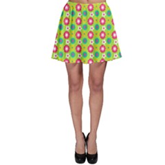 Cute Floral Pattern Skater Skirt by GardenOfOphir