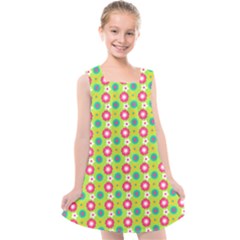 Cute Floral Pattern Kids  Cross Back Dress by GardenOfOphir