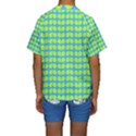 Blue Lime Leaf Pattern Kids  Short Sleeve Swimwear View2