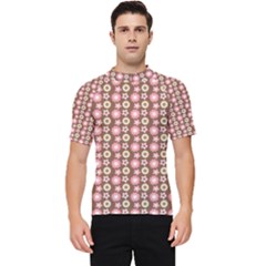 Cute Floral Pattern Men s Short Sleeve Rash Guard by GardenOfOphir