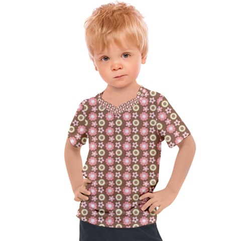 Cute Floral Pattern Kids  Sports Tee by GardenOfOphir