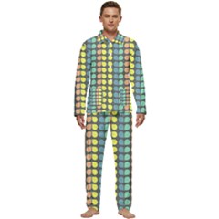 Colorful Leaf Pattern Men s Long Sleeve Velvet Pocket Pajamas Set by GardenOfOphir