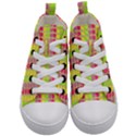 Colorful Leaf Pattern Kids  Mid-Top Canvas Sneakers View1