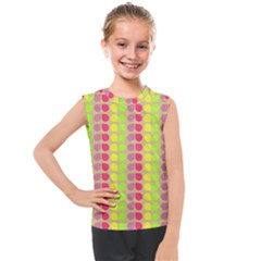 Colorful Leaf Pattern Kids  Mesh Tank Top by GardenOfOphir