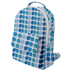 Blue Green Leaf Pattern Flap Pocket Backpack (small) by GardenOfOphir