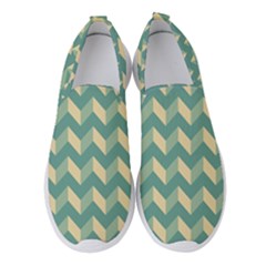 Modern Retro Chevron Patchwork Pattern Women s Slip On Sneakers by GardenOfOphir