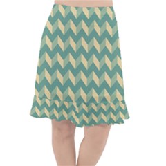 Modern Retro Chevron Patchwork Pattern Fishtail Chiffon Skirt by GardenOfOphir