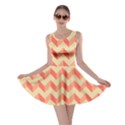 Modern Retro Chevron Patchwork Pattern Skater Dress View1