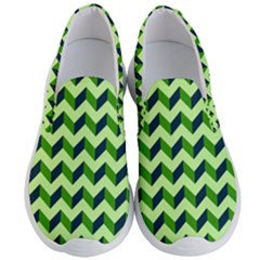 Modern Retro Chevron Patchwork Pattern Men s Lightweight Slip Ons by GardenOfOphir