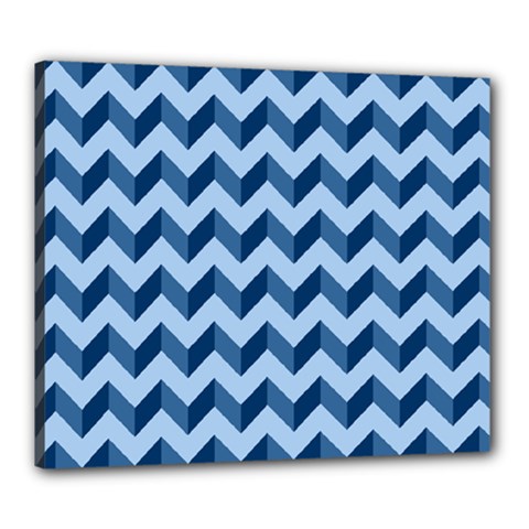 Modern Retro Chevron Patchwork Pattern Canvas 24  x 20  (Stretched)