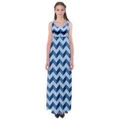 Modern Retro Chevron Patchwork Pattern Empire Waist Maxi Dress